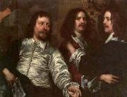DOBSON, William The Painter with Sir Charles Cottrell and Sir Balthasar Gerbier about Spain oil painting artist